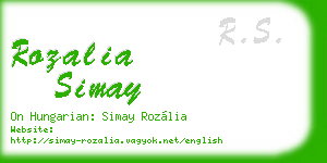 rozalia simay business card