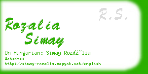 rozalia simay business card